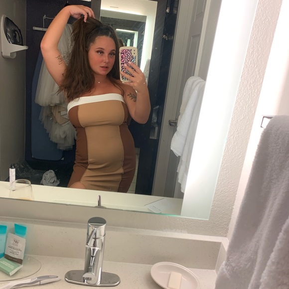 Brown & white tube top - Picture 3 of 3